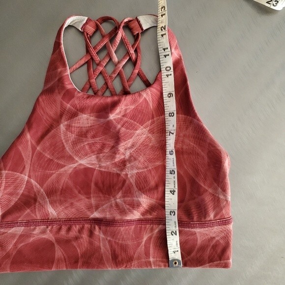 Lululemon Free to Be High-Neck Long-Line Bra Light Support Mulled Wine sz 6 - Picture 8 of 9